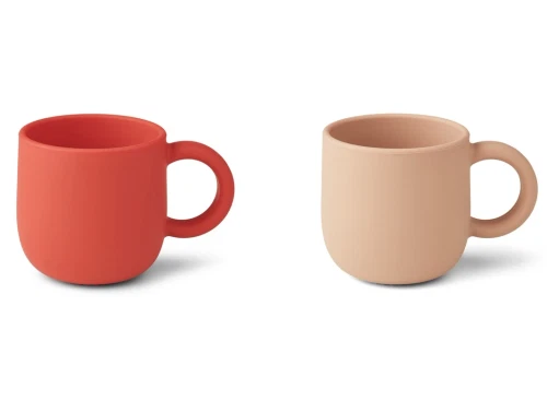 Liewood apple red tuscany rose kop med hank Merce silikone (2-pack)